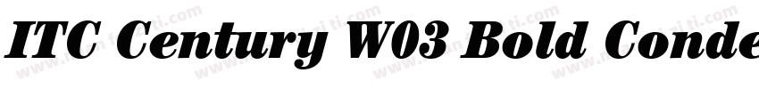 ITC Century W03 Bold Condensed字体转换